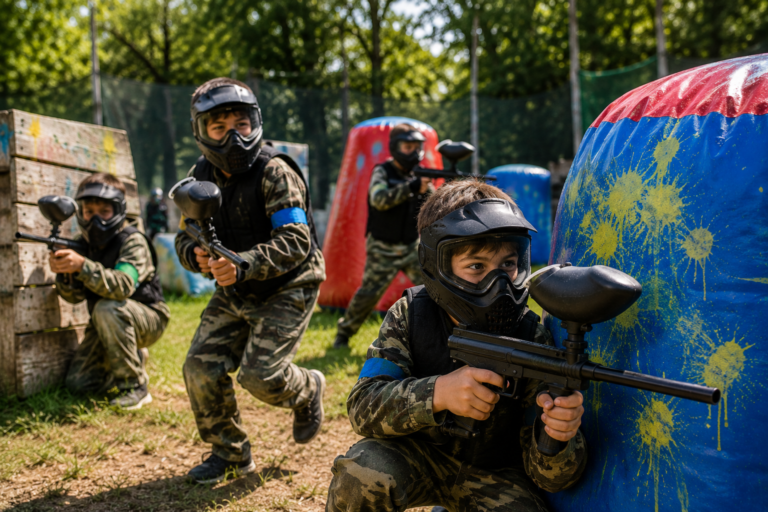 Paintball para niños en Murcia con equipo adaptado y máxima seguridad
